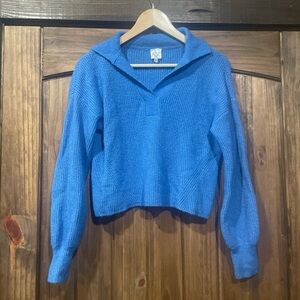 Freshman V-Neck Sweater in Vibrant Blue